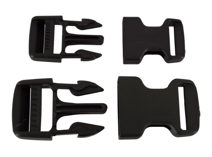 Klickspänne, svart, 2 delar